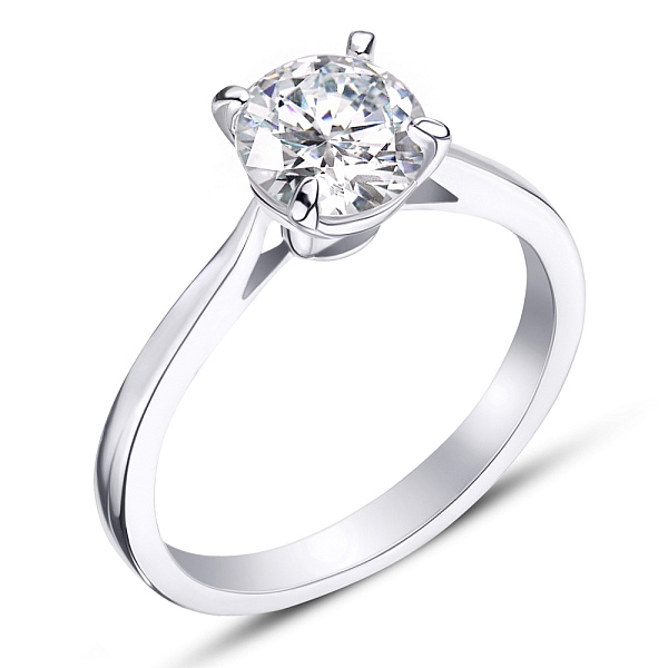Серебряное кольцо с фианитом (арт. 7501/3972) – изображение 1