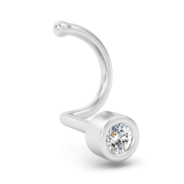 Золотой пирсинг с бриллиантом (арт. Н011848б) – изображение 1