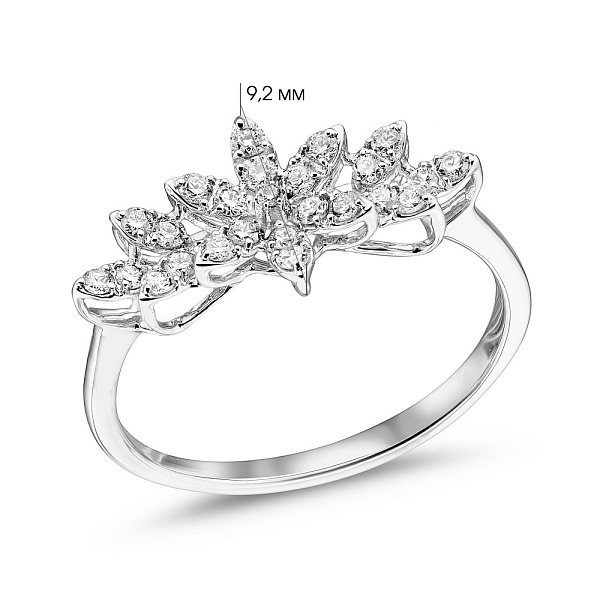 Золотое кольцо с бриллиантами (арт. К341500030б) – изображение 2