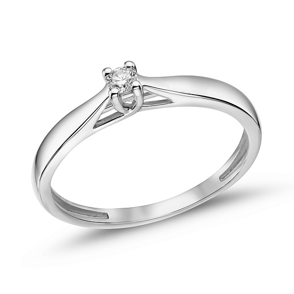 Золота каблучка для заручин з діамантом (арт. К011004б) – зображення 1