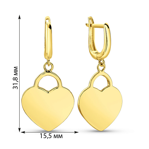 Золотые серьги с подвесками (арт. 105892ж) – изображение 2