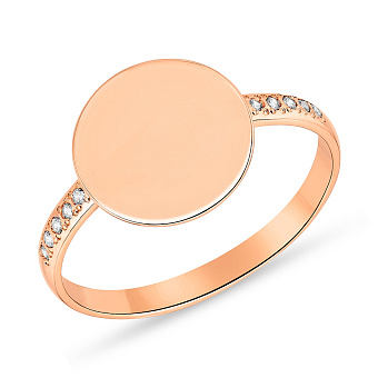 Фото Золота каблучка з фіанітами (арт. 140853)