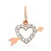 Золотий кулон «Серце» з фіанітами (арт. 440529) – зображення 1
