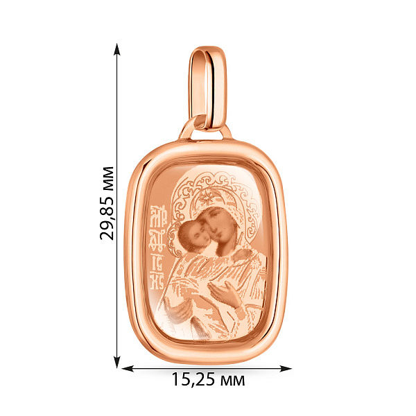 Православная золотая ладанка (арт. 400900В) – изображение 3