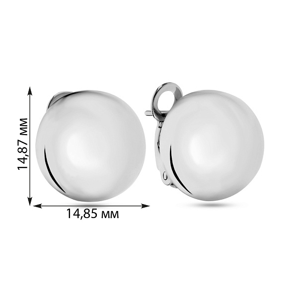 Золоті сережки без каменів (арт. 105594б) – зображення 2