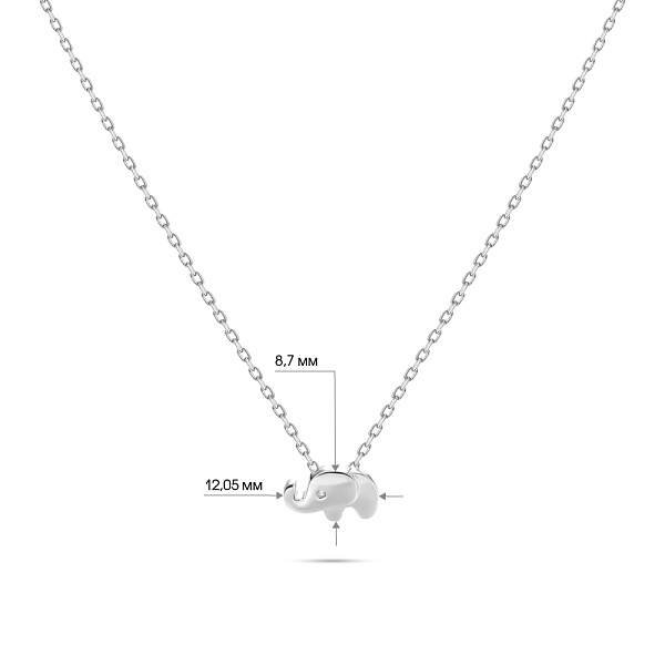 Серебряное колье «Слоник» (арт. 7507/970) – изображение 3
