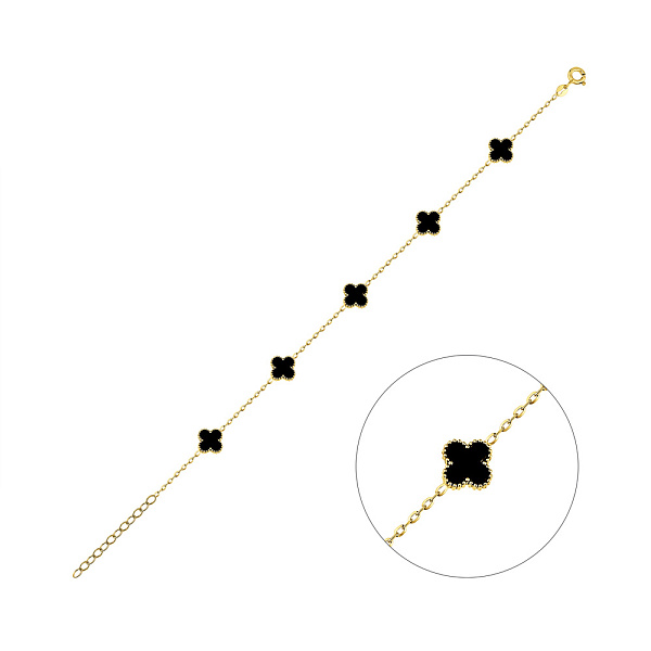Золотой браслет с ониксом (арт. 326912/8жо) – изображение 1