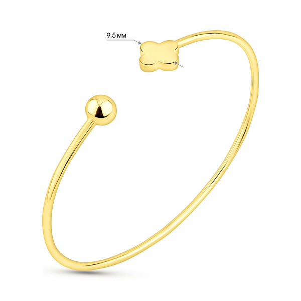 Жорсткий браслет з жовтого золота (арт. 340085ж) – зображення 4