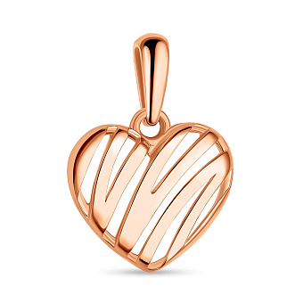 Подвес из красного золота "Сердце" (арт. 424458)