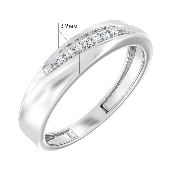 Каблучка з білого золота з діамантами (арт. К011248б) – зображення 3