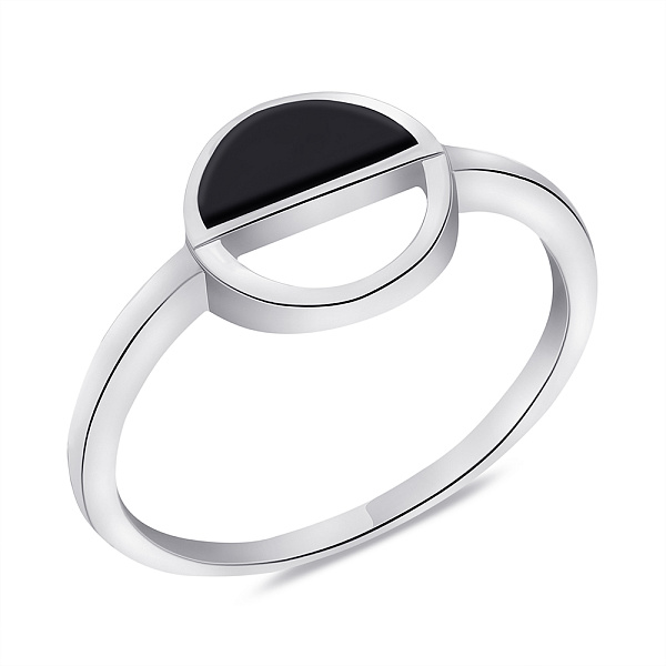 Серебряное кольцо с ониксом (арт. 7501/542окп) – изображение 1