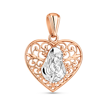 Фото Золотая ладанка Божья Матерь с младенцем (арт. 440929кб)