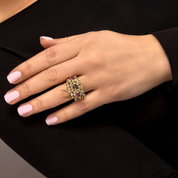 Каблучка з жовтого золота Francelli (арт. 156603жфмлн) – зображення 2