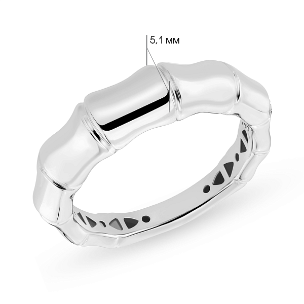 Кольцо из белого золота Francelli без камней (арт. е155416б) – изображение 3