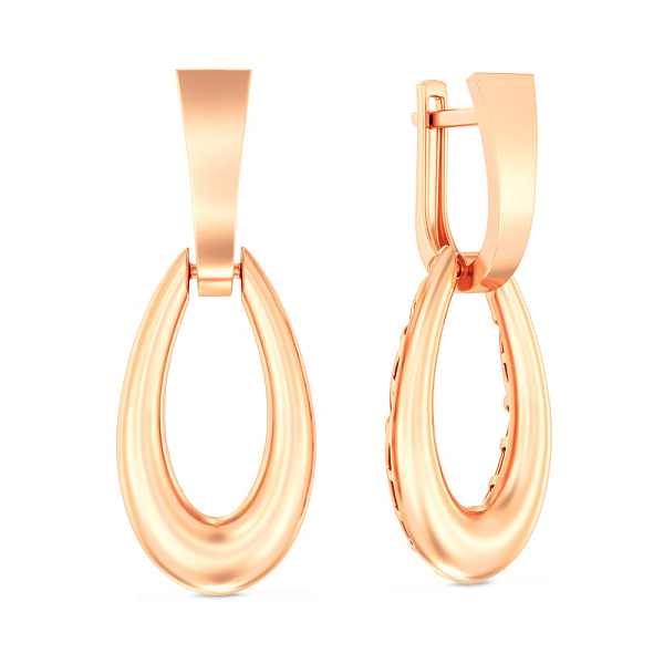 Сережки з червоного золота (арт. 111346) – зображення 1