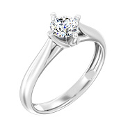 Фото Кольцо из белого золота с бриллиантом (арт. К01133105036б)