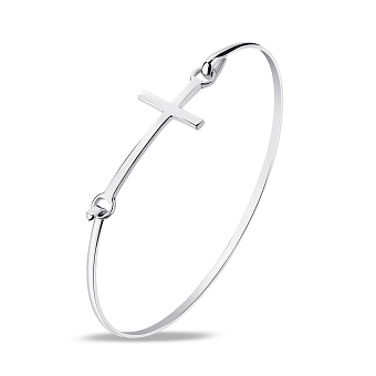 Фото Серебряный жесткий браслет (арт. 7509/4197)