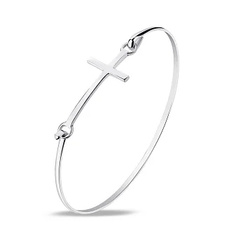 Серебряный жесткий браслет (арт. 7509/4197)