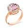 Каблучка з червоного золота з рожевим кварцом (арт. 140560Пр) – зображення 1
