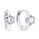 Серебряные серьги-кольца с фианитами (арт. 7502/3760/10) – изображение 1