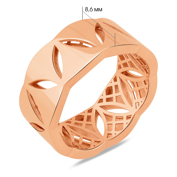 Кольцо из красного золота (арт. 156592) – изображение 5