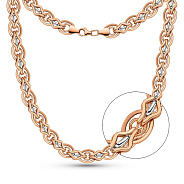 Колье из красного золота с родированием (арт. 352242р)