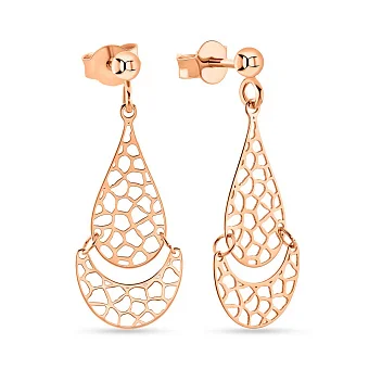 Золоті сережки-пусети з підвіскою (арт. 109228)