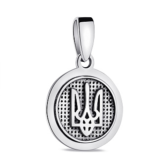 Фото Серебряный подвес Герб Украины-Трезубец (арт. 7903/770/1п)