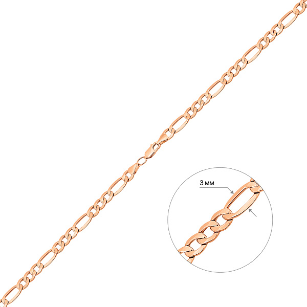 Цепочка из красного золота плетения Картье (арт. 306011) – изображение 4