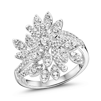 Фото Золотое кольцо с бриллиантами (арт. К341580100б)