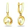 Золотые серьги подвески с фианитами (арт. 106344ж) – изображение 1