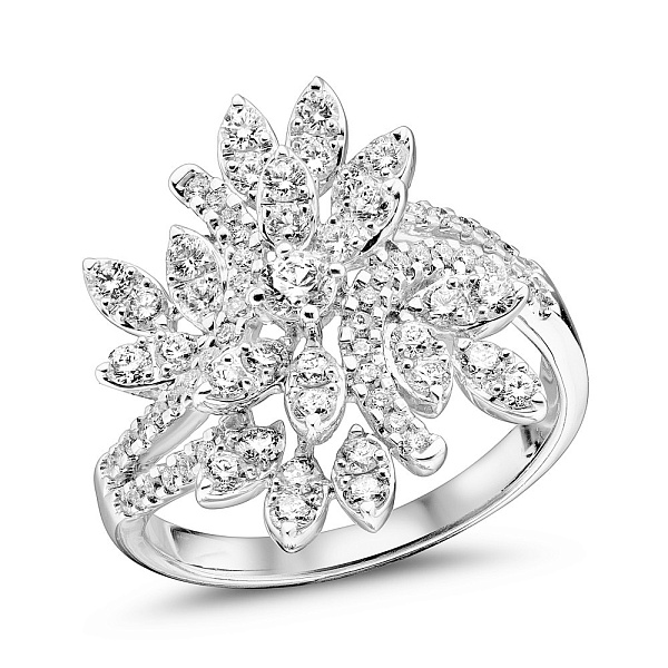 Золотое кольцо с бриллиантами (арт. К341580100б) – изображение 1