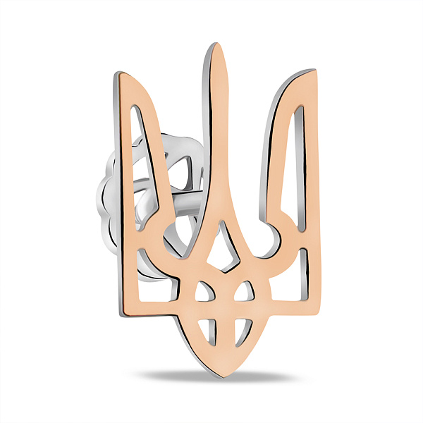 Серебряный значок Герб Украины-Трезубец с золотой накладкой (арт. 7231/530/1ю) – изображение 1