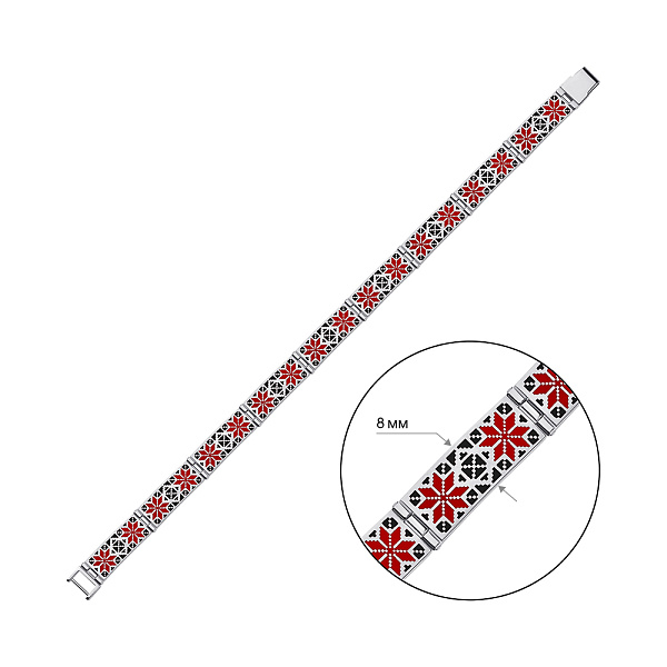 Браслет зі срібла з емаллю (арт. 7509/А046/1екчбрю) – зображення 2