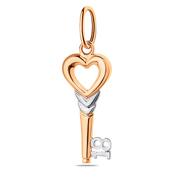 Золотой кулон Ключик (арт. 424131кб)