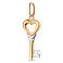 Золотой кулон Ключик (арт. 424131кб) – изображение 1