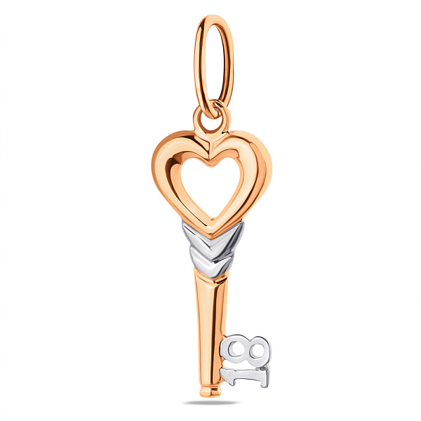 Золотой кулон Ключик (арт. 424131кб) – изображение 1