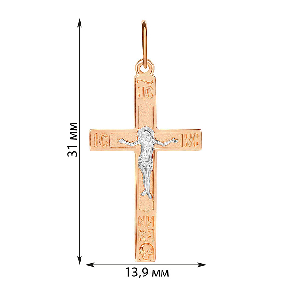 Золотой православный крестик с распятием (арт. 501588) – изображение 2