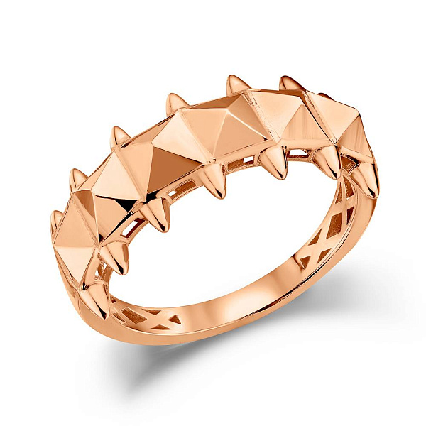 Каблучка з червоного золота без каменів (арт. 156595) – зображення 1