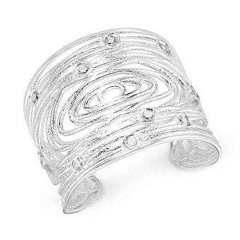 Фото Незамкнутое кольцо Francelli из белого золота с фианитами (арт. 154688б)