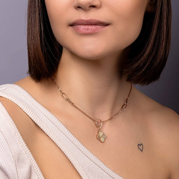Колье из красного золота Клевер (арт. 352681/15) – изображение 4