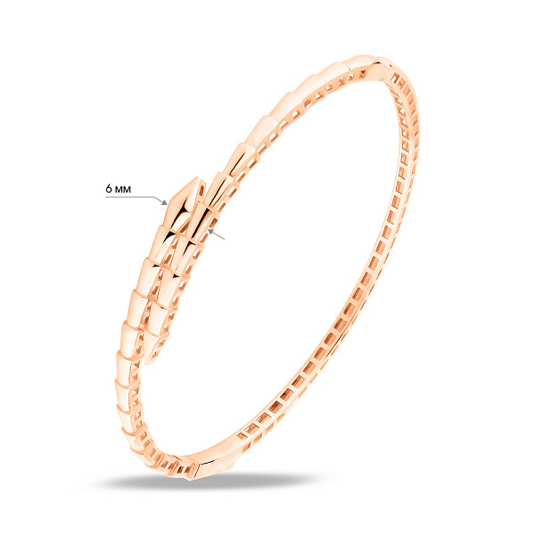 Жорсткий браслет з червоного золота (арт. 326338) – зображення 5
