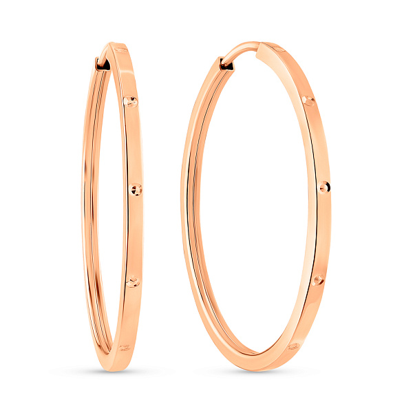 Золотые серьги-кольца (арт. 122103/35) – изображение 1