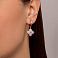 Серебряные серьги с фианитом и керамикой (арт. 7502/1980521кмр) – изображение 2