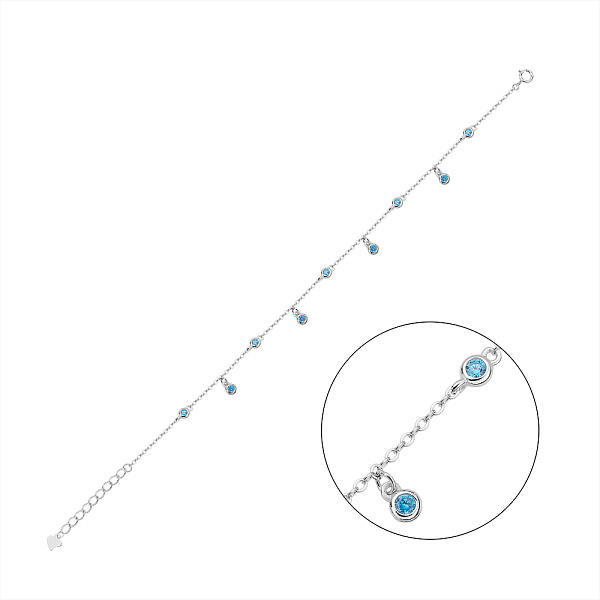 Серебряный браслет с альпинитами (арт. 7509/3131аг) – изображение 1