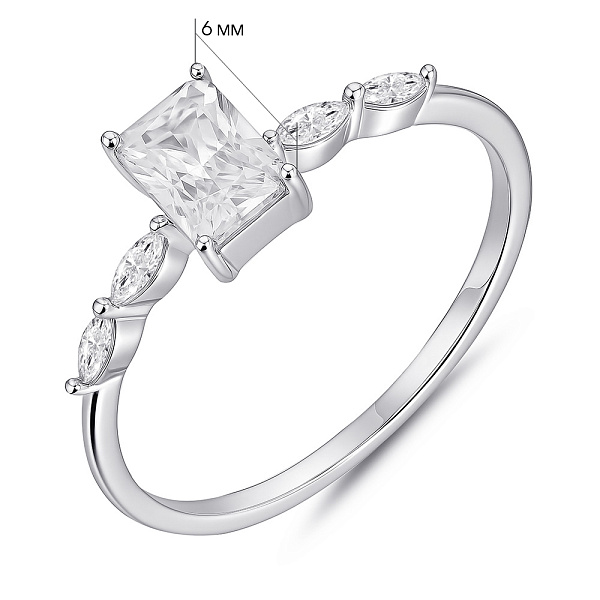 Серебряное кольцо с фианитами (арт. 7501/8139) – изображение 2