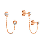 Золоті сережки на два проколи (арт. 1101134)