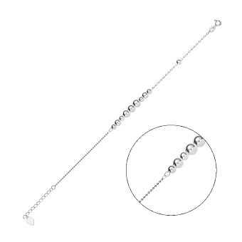 Фото Браслет срібний з кульками (арт. 7509/2325)