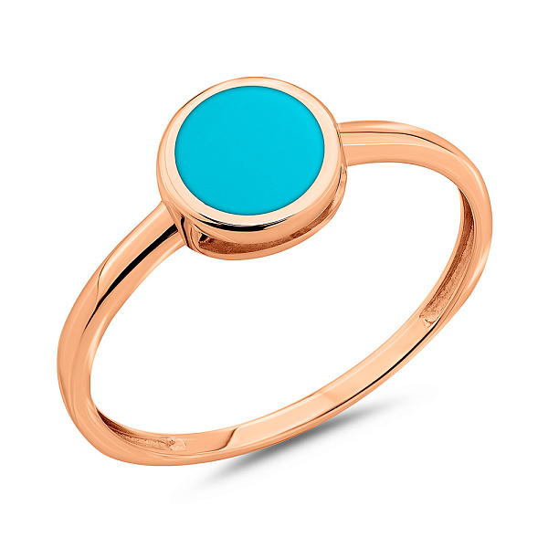 Золотое кольцо Лýна с эмалью (арт. 141081ет) – изображение 1