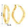 Серьги кольца из желтого золота (арт. 108663/40ж) – изображение 5